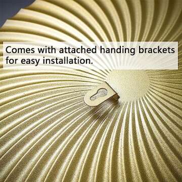 BOTAOYIYI Gold Metal Wall Art Set Of 6, Gold Wall Decor, Modern Accent Large Sunburst Hanging Decorations Above Bed For Home Office Bedroom Bathroom Or Living Room(L-15.7, M-11.8, S-7.9)(A)