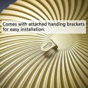 BOTAOYIYI Gold Metal Wall Art Set of 6 for Home Decor