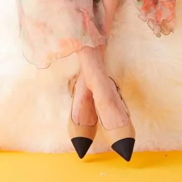 C.Paravano Women's Slingback Flats - Comfort Heeled Sandals