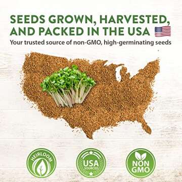 Home Grown Non-GMO Alfalfa Sprouting Seeds - Grow Fresh!