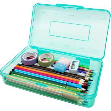Stylish Translucent Pencil Box with Durable Snap Lid