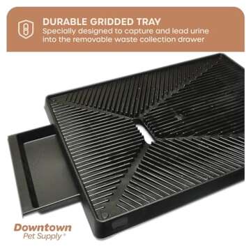 Downtown Pet Supply Dog Grass Pad with Tray, 20 x 25 w/Drawer - Outdoor and Indoor Potty System for Dogs with Replaceable Synthetic Grass Pee Turf - Portable and Waterproof Turf Dog Potty