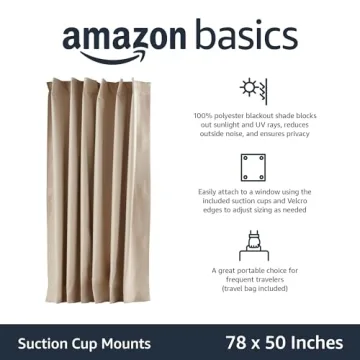 Portable Blackout Curtains with Suction Cups for Total Darkness