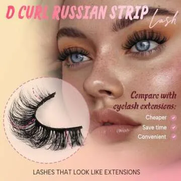 Ahrikiss D Curl Fluffy Strip Lashes for Natural Glam
