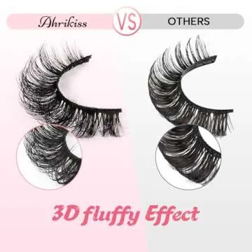 Ahrikiss D Curl Fluffy Strip Lashes for Natural Glam