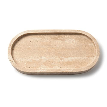 Elegant 8 Inch Oval Marble Tray - Stylish Catch All