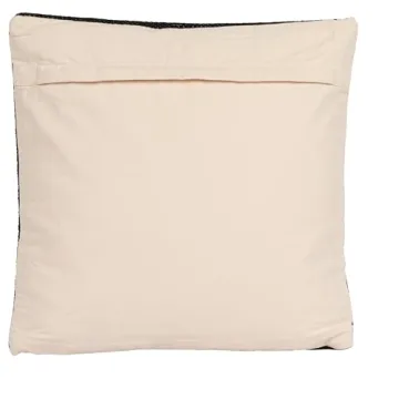 Creative Co-Op Wool Blend Swiss Cross Pillow, Black & Cream