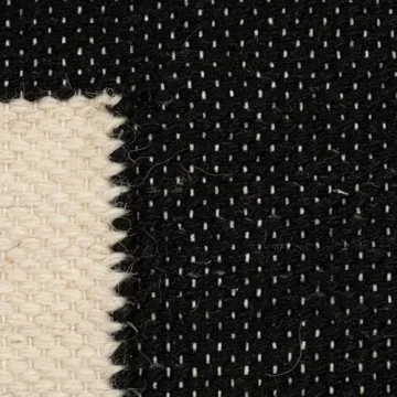 Creative Co-Op Wool Blend Swiss Cross Pillow, Black & Cream