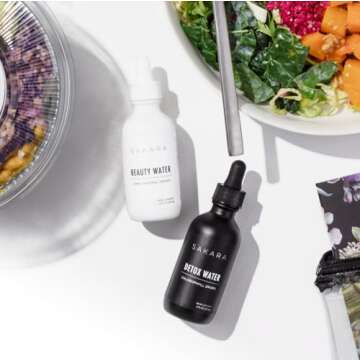 Sakara Beauty Water + Detox Water Drops, 60 Servings - Trace Mineral Drops & Chlorophyll Liquid Drops, Liquid Magnesium, Chloride, Sodium, Potassium, Boron Supplements, Liquid Chlorophyll Drops