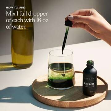 Sakara Beauty Water + Detox Water Drops, 60 Servings - Trace Mineral Drops & Chlorophyll Liquid Drops, Liquid Magnesium, Chloride, Sodium, Potassium, Boron Supplements, Liquid Chlorophyll Drops