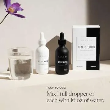 Sakara Beauty Water + Detox Water Drops, 60 Servings - Trace Mineral Drops & Chlorophyll Liquid Drops, Liquid Magnesium, Chloride, Sodium, Potassium, Boron Supplements, Liquid Chlorophyll Drops