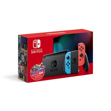 Nintendo Switch Neon Blue & Red Joy-Con with Mario Kart 8 Deluxe Bundle