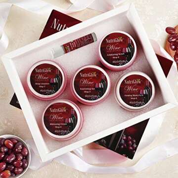 NUTRIGLOW 5 In 1 Face Massager Wine Facial Kit