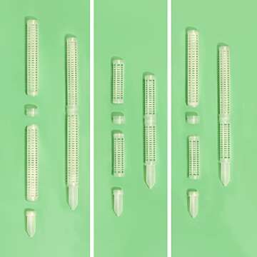 NOMSTERA 9 PCS Stackable Transparent Plastic Moss Pole for Plants Monstera , Indoor Plant Accessories Support Stakes, Plant Stakes for Indoor Plants Plant Pots