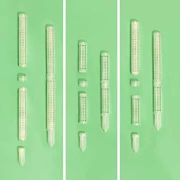 NOMSTERA 9 PCS Stackable Transparent Plastic Moss Pole for Plants Monstera , Indoor Plant Accessories Support Stakes, Plant Stakes for Indoor Plants Plant Pots