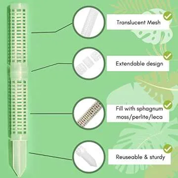 NOMSTERA 9 PCS Stackable Transparent Plastic Moss Pole for Plants Monstera , Indoor Plant Accessories Support Stakes, Plant Stakes for Indoor Plants Plant Pots