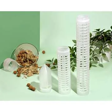 NOMSTERA 9 PCS Stackable Transparent Plastic Moss Pole for Plants Monstera , Indoor Plant Accessories Support Stakes, Plant Stakes for Indoor Plants Plant Pots