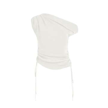 Stylish Imily Bela One Shoulder Crop Tank Tops for Women