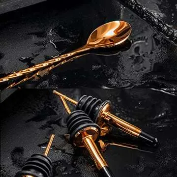 Soing 24-Piece Cocktail Shaker Set with Stand and Recipes