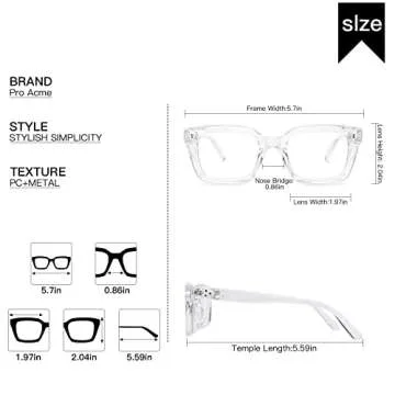 Vintage Clear Lens Glasses for Women | Pro Acme