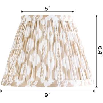 GOSO Small Pleated Art Deco Lamp Shades for Elegant Lighting