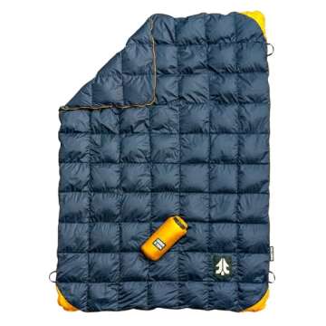 Timber Twig Outdoor, Travel, and Camping Puffy Down Blanket - Its Packable, Lightweight, and Warm - ...