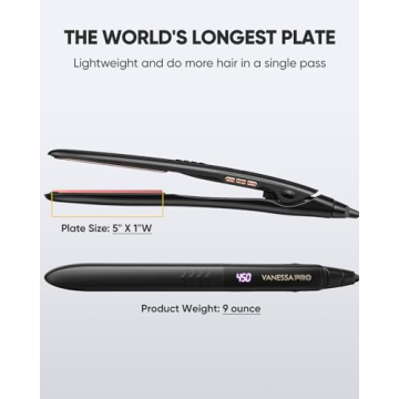 Vanessa Pro Flat Iron: Sleek Style & Versatile Curls in One Pass