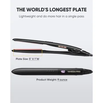 Vanessa Pro Flat Iron: Sleek Style & Versatile Curls in One Pass