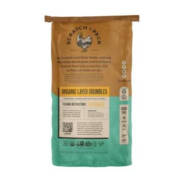Scratch and Peck Whole Grain Layer Crumbles Chicken and Duck Feed - Corn-Free and Soy-Free - 16% Pro...