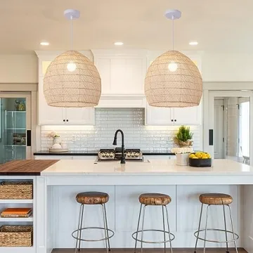 Teru Ji Kaikang 1-Light Rattan Pendant Light