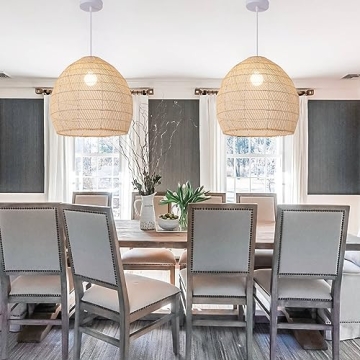 Teru Ji Kaikang 1-Light Rattan Pendant Light