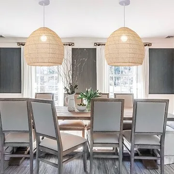 Teru Ji Kaikang 1-Light Rattan Pendant Light