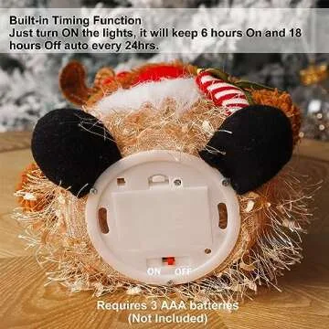 Juegoal 2 Pack Lighted Christmas Gnomes for Holidays