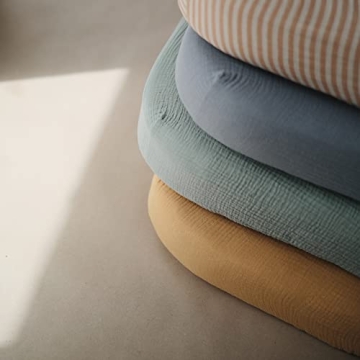 Mushie Extra Soft Muslin Crib Sheet for Cozy Sleep