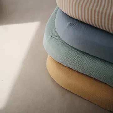Mushie Extra Soft Muslin Crib Sheet for Cozy Sleep
