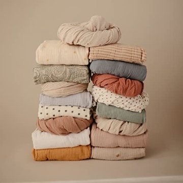 Mushie Extra Soft Muslin Crib Sheet for Cozy Sleep