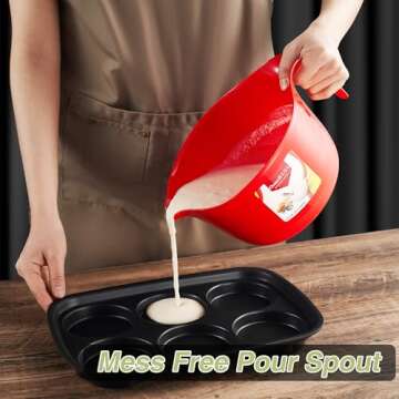 Osnell USA 2 Pcs Large Mixing Bowls with Handles - 3.6 qt