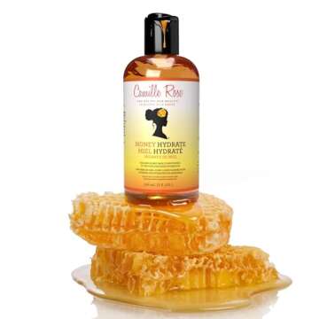 Camille Rose Honey Hydrate Leave In Conditioner, with Aloe and Olive Oil, to Soften Smooth and Protect, Moisturizer for All Hair Types, 9 fl oz