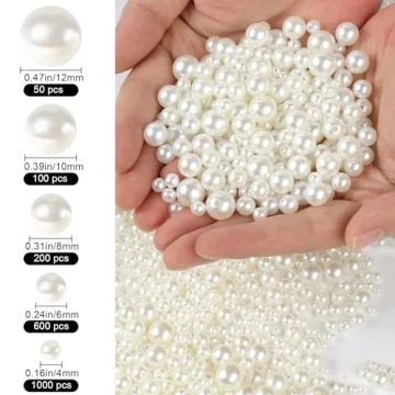 Phinus 1950 Pcs Pearl Beads for Crafts and Jewelry
