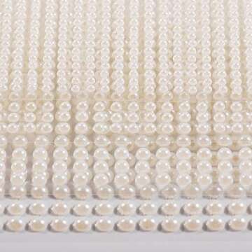 2800Pcs Beige Pearl Stickers for Scrapbooking Crafts