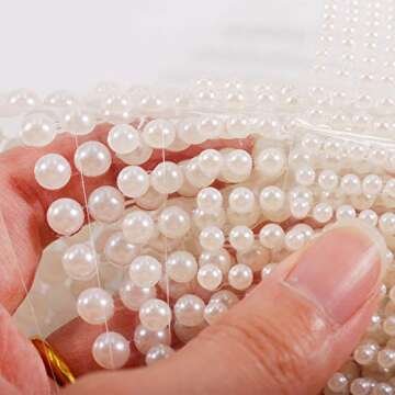 2800Pcs Beige Pearl Stickers for Scrapbooking Crafts