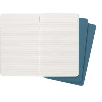 Moleskine Cahier Journal, Soft Cover, Large (5" x 8.25") Ruled/Lined, Black, 80 Pages (Set of 3)