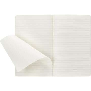 Moleskine Cahier Journal, Soft Cover, Large (5" x 8.25") Ruled/Lined, Black, 80 Pages (Set of 3)