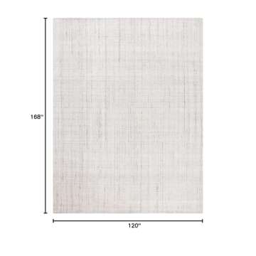 SAFAVIEH Abstract Collection Area Rug - 10' x 14', Light Grey, Handmade Wool & Viscose, Ideal for Hi...