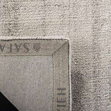 SAFAVIEH Abstract Collection Area Rug - 10' x 14', Light Grey, Handmade Wool & Viscose, Ideal for High Traffic Areas in Living Room, Bedroom (ABT141E)