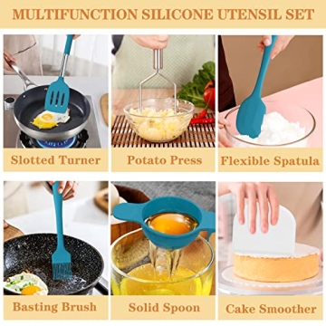 Umite Chef 43 PCS Silicone Kitchen Utensil Set for Easy Cooking