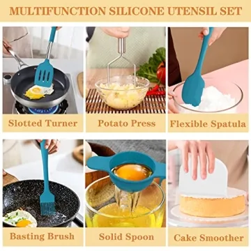 Umite Chef 43 PCS Silicone Kitchen Utensil Set for Easy Cooking