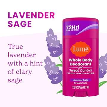 Lume Deodorant Smooth Solid - Max Strength Lavender Sage