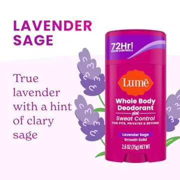 Lume Deodorant Smooth Solid - Max Strength Lavender Sage