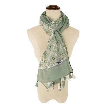 Large Lightweight Floral Printed Scarf for Women